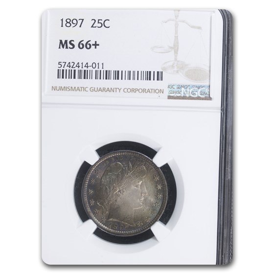 1897 Barber Quarter MS-66+ NGC 1897 Barber Quarter MS-66+ NGC