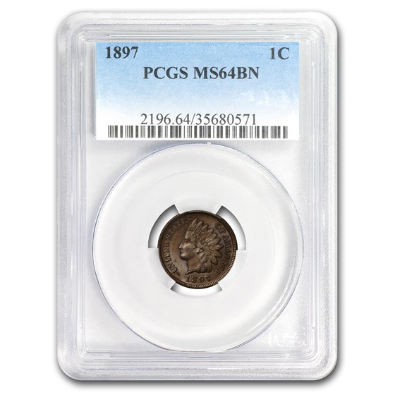 1897 Indian Head Cent MS-64 PCGS (Red/Brown) 1897 Indian Head Cent MS-64 PCGS (Red/Brown)
