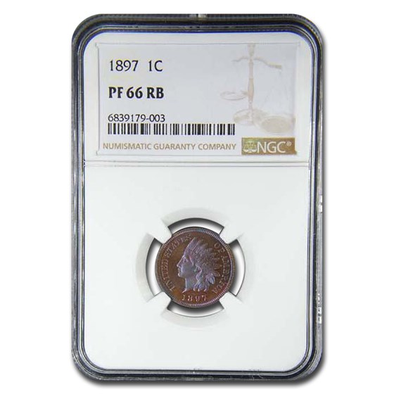 1897 Indian Head Cent PF-66 NGC (Red/Brown) 1897 Indian Head Cent PF-66 NGC (Red/Brown)