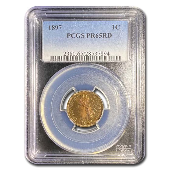 1897 Indian Head Cent PR-65 PCGS (Red)