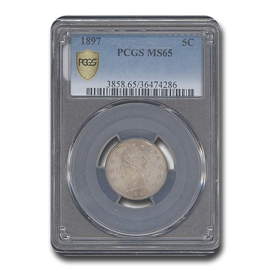 1897 Liberty Head V Nickel MS-65 PCGS 1897 Liberty Head V Nickel MS-65 PCGS