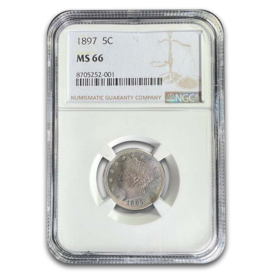 1897 Liberty Head V Nickel MS-66 NGC