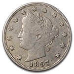 1897 Liberty Head V Nickel VF