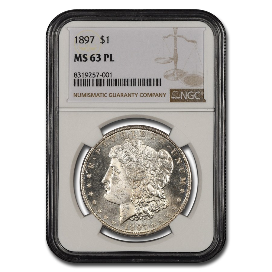 1897 Morgan Dollar MS-63 NGC (PL)
