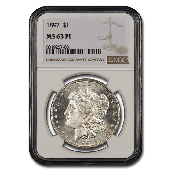 1897 Morgan Dollar MS-63 NGC (PL) 1897 Morgan Dollar MS-63 NGC (PL)