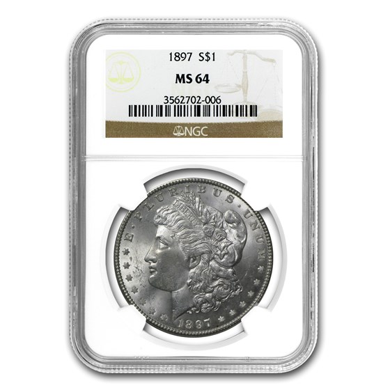 1897 Morgan Dollar MS-64 NGC 1897 Morgan Dollar MS-64 NGC