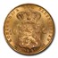 1897 Netherlands Gold 10 Gulden Wilhelmina I MS-65 PCGS