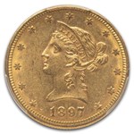 1897-O $10 Liberty Gold Eagle AU-58 PCGS