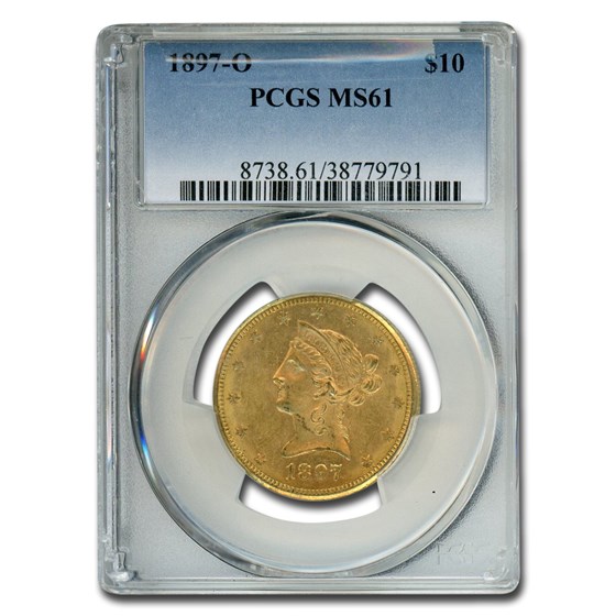 1897-O $10 Liberty Gold Eagle MS-61 PCGS 1897-O $10 Liberty Gold Eagle MS-61 PCGS