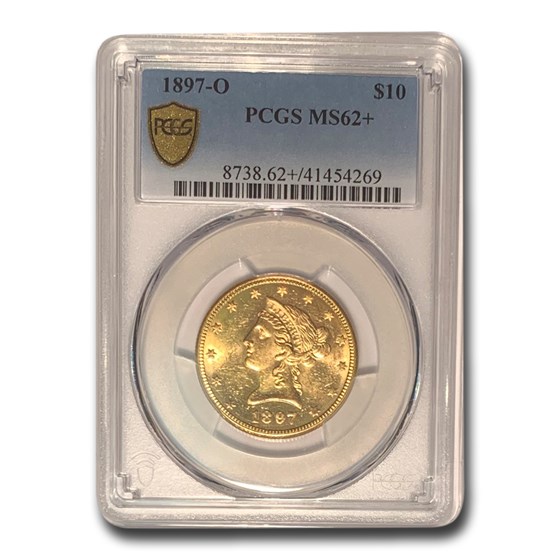 1897-O $10 Liberty Gold Eagle MS-62+ PCGS 1897-O $10 Liberty Gold Eagle MS-62+ PCGS