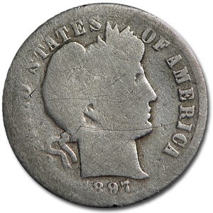 1897-O Barber Dime AG 1897-O Barber Dime AG