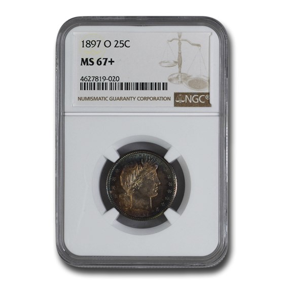 1897-O Barber Quarter MS-67+ NGC 1897-O Barber Quarter MS-67+ NGC