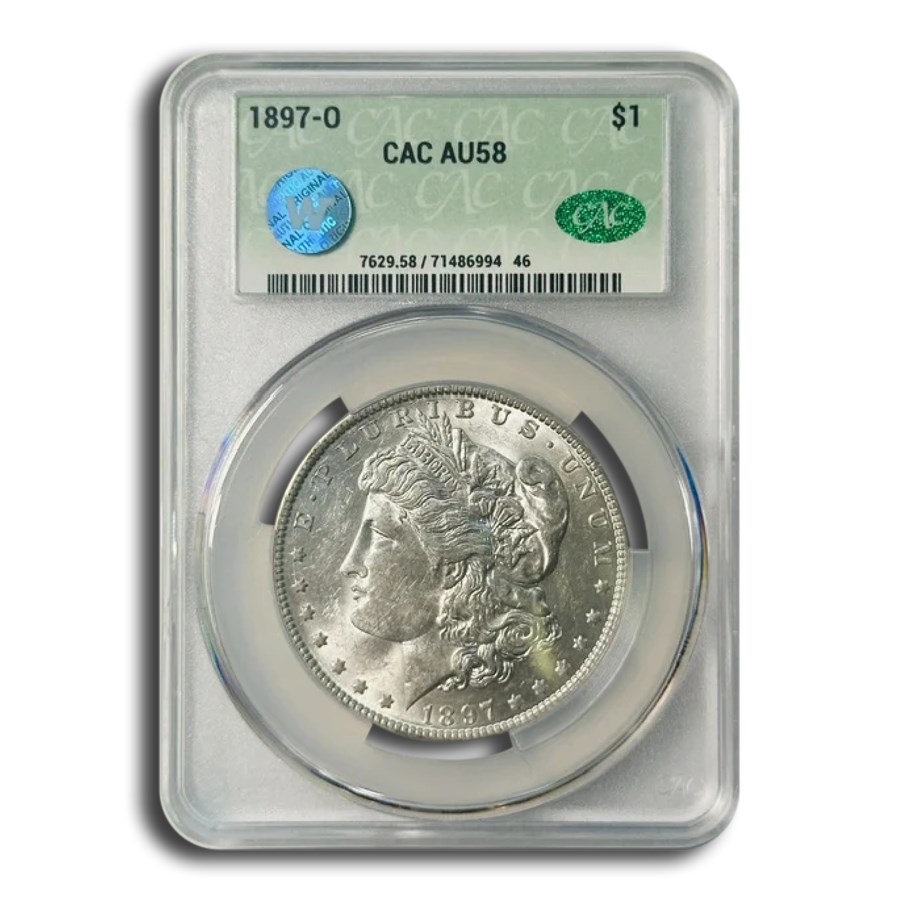 1897-O Morgan Dollar AU-58 CACG