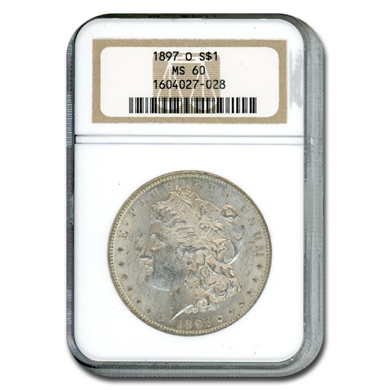 1897-O Morgan Dollar MS-60 NGC 1897-O Morgan Dollar MS-60 NGC