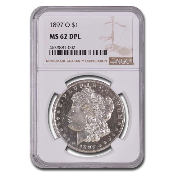1897-O Morgan Dollar MS-62 DPL NGC 1897-O Morgan Dollar MS-62 DPL NGC