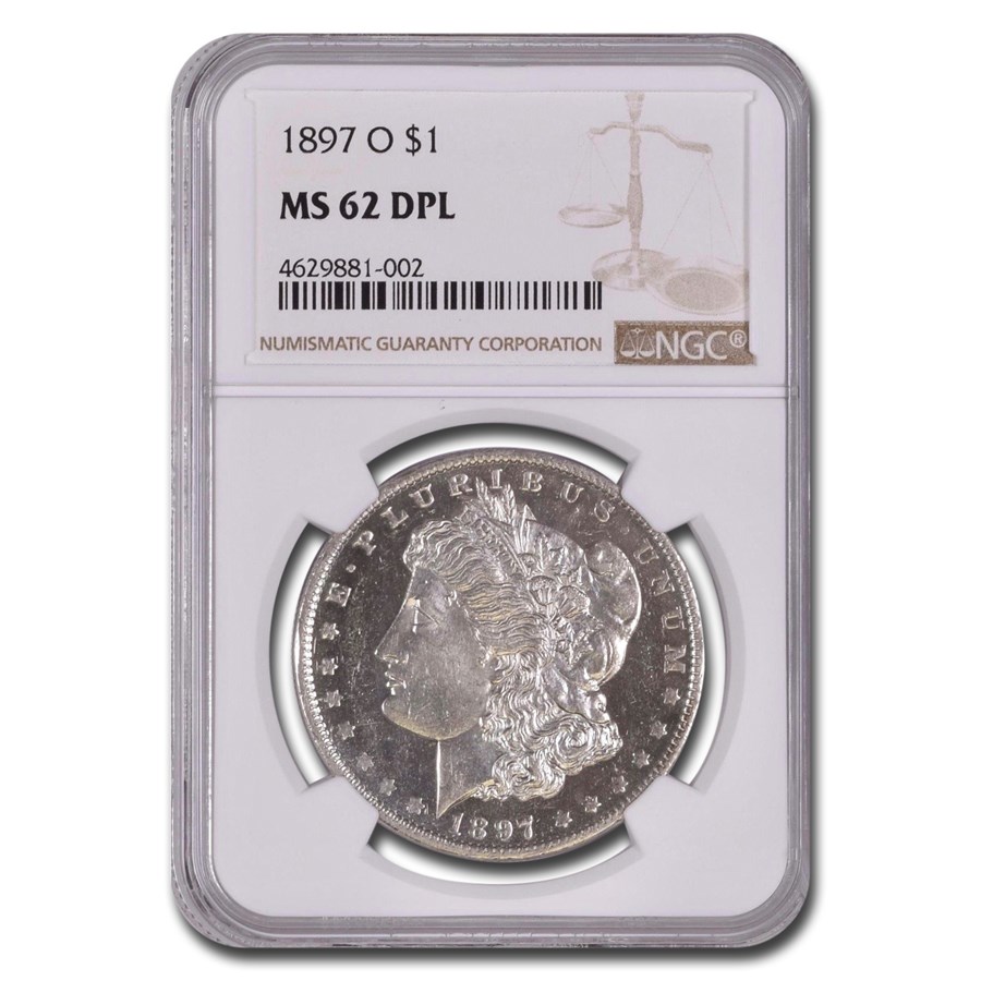 1897-O Morgan Dollar MS-62 DPL NGC