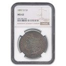 1897-O Morgan Dollar MS-62 NGC (Toned)