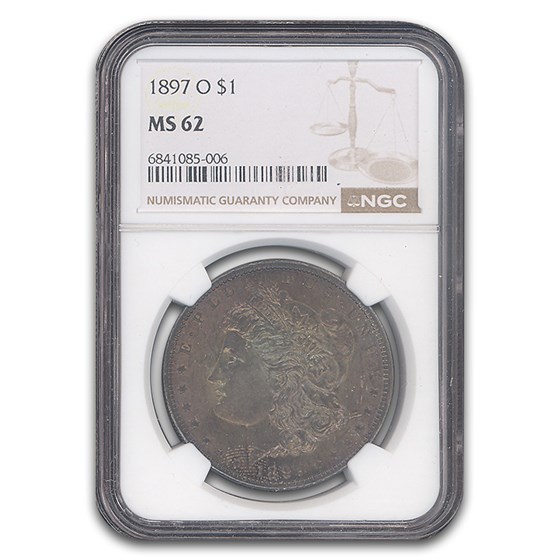 1897-O Morgan Dollar MS-62 NGC (Toned)