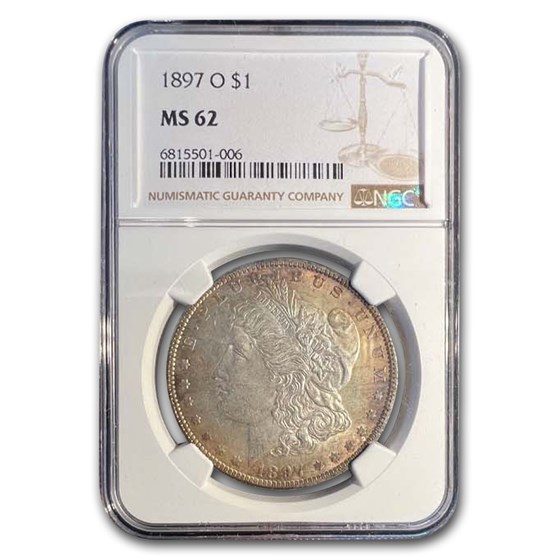 1897-O Morgan Dollar MS-62 NGC 1897-O Morgan Dollar MS-62 NGC