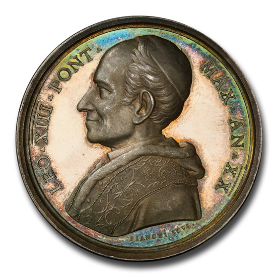 1897 Papal States AR Medal Leo XIII SP-64 PCGS 1897 Papal States AR Medal Leo XIII SP-64 PCGS