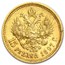 1897 Russia Gold 15 Roubles Nicholas II XF