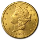 1897-S $20 Liberty Gold Double Eagle AU