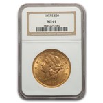 1897-S $20 Liberty Gold Double Eagle MS-61 NGC