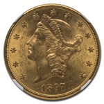 1897-S $20 Liberty Gold Double Eagle MS-62 NGC