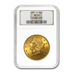 1897-S $20 Liberty Gold Double Eagle MS-63 NGC (CAC)