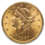 1897-S $20 Liberty Gold Double Eagle MS-63 PCGS