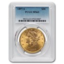 1897-S $20 Liberty Gold Double Eagle MS-63 PCGS