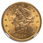 1897-S $20 Liberty Gold Double Eagle MS-64 NGC