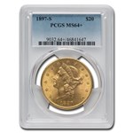 1897-S $20 Liberty Gold Double Eagle MS-64+ PCGS