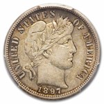 1897-S Barber Dime AU-53 PCGS