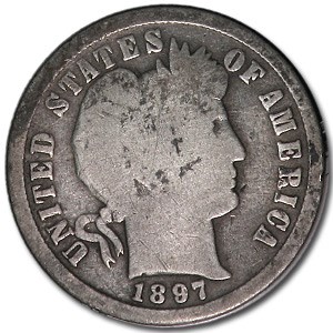 1897-S Barber Dime Good 1897-S Barber Dime Good