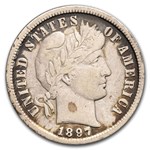 1897-S Barber Dime VF