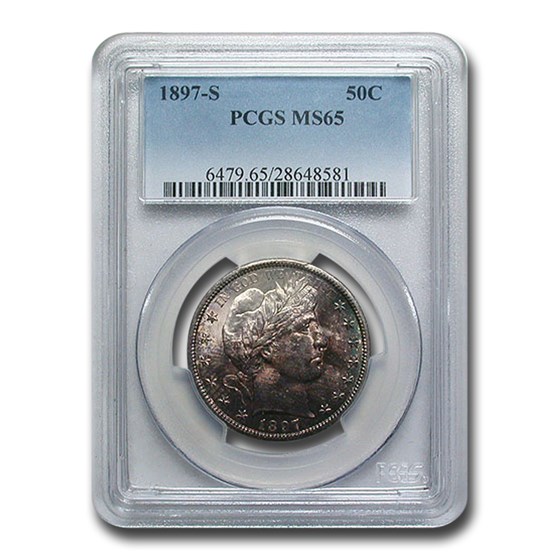 1897-S Barber Half Dollar MS-65 PCGS