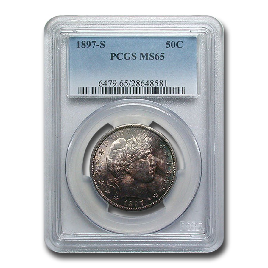 1897-S Barber Half Dollar MS-65 PCGS