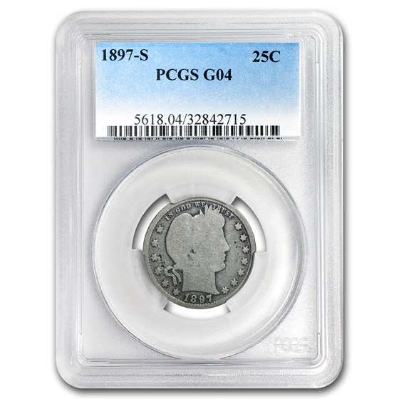 1897-S Barber Quarter Good-4 PCGS 1897-S Barber Quarter Good-4 PCGS