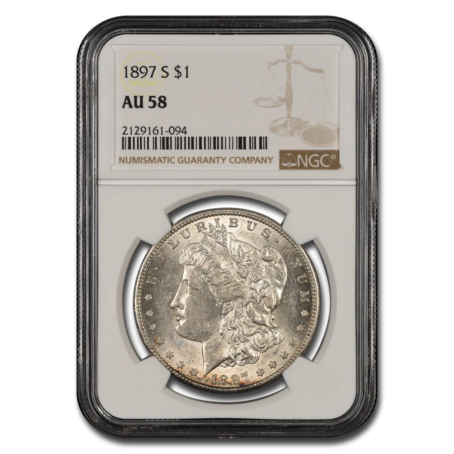1897-S Morgan Dollar AU-58 NGC