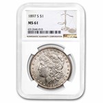 1897-S Morgan Dollar MS-61 NGC