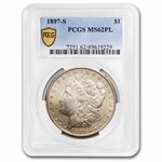 1897-S Morgan Dollar MS-62 PL PCGS