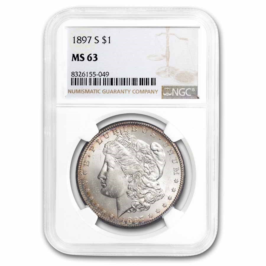 1897-S Morgan Dollar MS-63 NGC