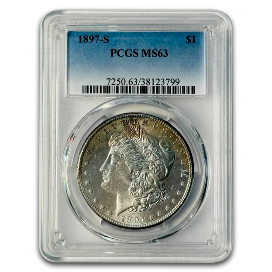 1897-S Morgan Dollar MS-63 PCGS (Toned)