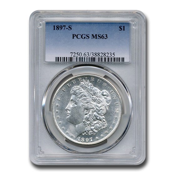 1897-S Morgan Dollar MS-63 PCGS 1897-S Morgan Dollar MS-63 PCGS
