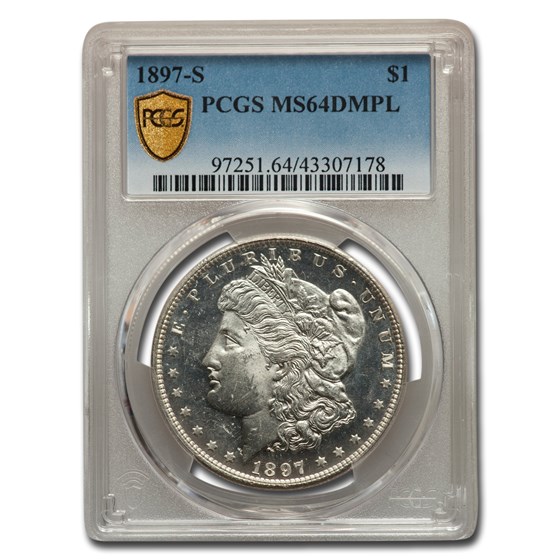 1897-S Morgan Dollar MS-64 DMPL PCGS 1897-S Morgan Dollar MS-64 DMPL PCGS