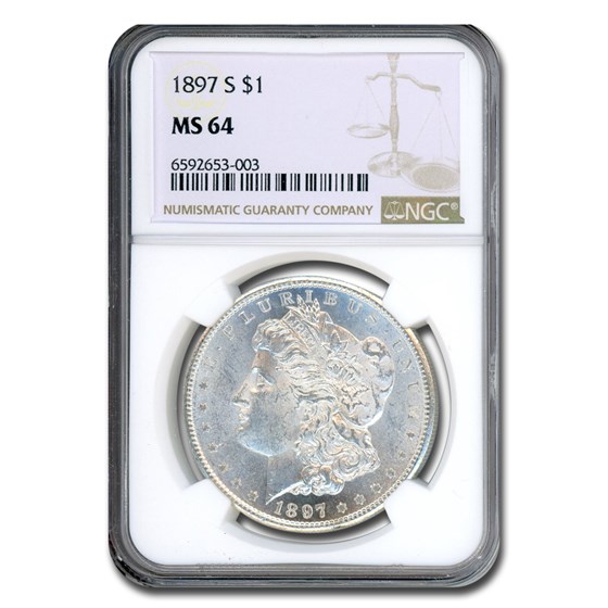1897-S Morgan Dollar MS-64 NGC