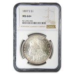 1897-S Morgan Dollar MS-64+ NGC