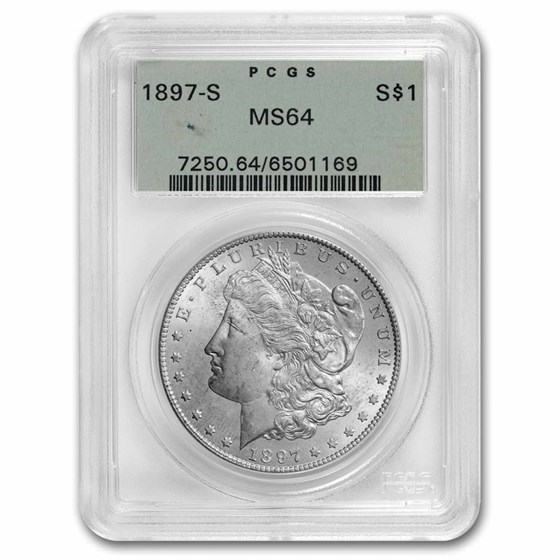 1897-S Morgan Dollar MS-64 PCGS 1897-S Morgan Dollar MS-64 PCGS