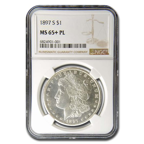 1897-S Morgan Dollar MS-65+ NGC (PL) 1897-S Morgan Dollar MS-65+ NGC (PL)
